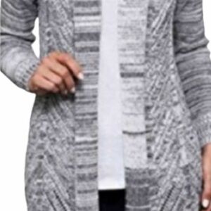 Leo & Nicole Black and White Women's Cardigan